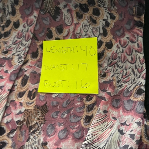 Vintage 1970s Top Made Purple Floral Pullover Dress M Short Sleeve Bow Tie - Picture 6 of 6